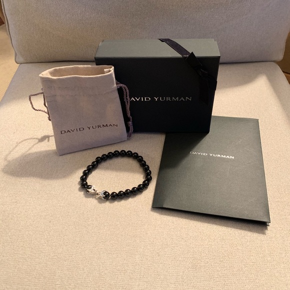 David Yurman Other - Men’s David Yurman Black Onyx 8mm Beaded Bracelet